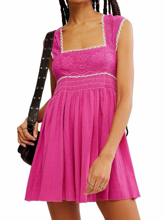 Free People Dresses & Skirts - Free People Heartland Mini Dress-Pink